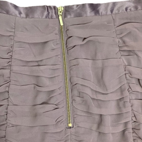 H&M NWOT Light Purple Mauve Ruched Mini Skirt Sz 12 - Picture 4 of 5
